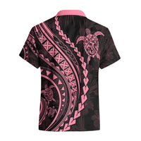 Polynesian Pride Hawaiian Shirt Turtle Hibiscus Luxury Style - Carnation Pink LT7 - Polynesian Pride