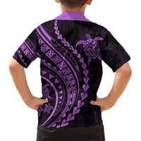 Hawaii Family Matching Outfits Polynesian Pride Summer Maxi Dress And Shirt Family Set Clothes Turtle Hibiscus Luxury Style - Lilac LT7