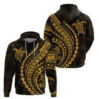 Polynesian Pride Hoodie Turtle Hibiscus Luxury Style - Merigold LT7 - Polynesian Pride