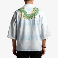 Hawai'i Paniolo Maile Twisted Lei Kimono Winter White LT7 - Polynesian Pride