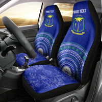 Personalised Fiji Natabua High School Car Seat Cover Kaviti Tapa Mix Colors Proud NHS LT7 - Polynesian Pride