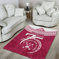 Personalised Fiji Adi Cakobau School Area Rug ACS Old Girls Lotus Mix Masi LT7 - Polynesian Pride