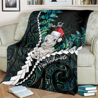 New Zealand Personalised Blanket Meri Kirihimete Kowhaiwhai Mix Paua Shell - Emerald LT7 - Polynesian Pride