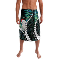 New Zealand Personalised Lavalava Meri Kirihimete Kowhaiwhai Mix Paua Shell - Emerald LT7 Green - Polynesian Pride
