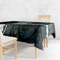 New Zealand Personalised Tablecloth Meri Kirihimete Kowhaiwhai Mix Paua Shell - Emerald LT7 - Polynesian Pride