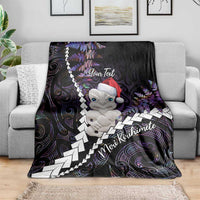 New Zealand Personalised Blanket Meri Kirihimete Kowhaiwhai Mix Paua Shell - Amethys LT7 - Polynesian Pride