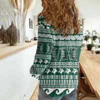 Hawaii Rainbow Warriors Christmas Women Casual Shirt Kakau Motifs LT7 - Polynesian Pride