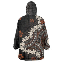 Bula Fiji Women's Day Wearable Blanket Hoodie Classic Masi Tapa