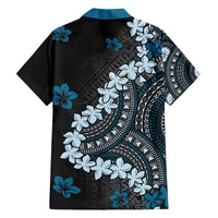 Bula Fiji Women's Day Family Matching Off The Shoulder Long Sleeve Dress and Hawaiian Shirt Indigo Masi Tapa
