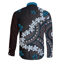 Bula Fiji Women's Day Family Matching Puletasi and Hawaiian Shirt Indigo Masi Tapa