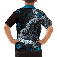 Bula Fiji Women's Day Hawaiian Shirt Indigo Masi Tapa