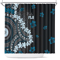 Bula Fiji Women's Day Shower Curtain Indigo Masi Tapa