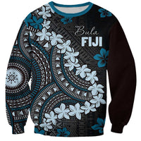 Bula Fiji Women's Day Sweatshirt Indigo Masi Tapa