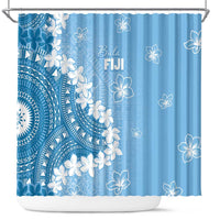 Bula Fiji Women's Day Shower Curtain Turquoise Masi Tapa LT7