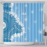 Bula Fiji Women's Day Shower Curtain Turquoise Masi Tapa LT7