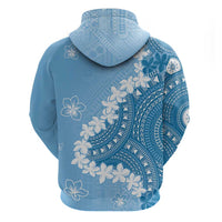 Bula Fiji Women's Day Zip Hoodie Turquoise Masi Tapa