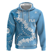 Bula Fiji Women's Day Zip Hoodie Turquoise Masi Tapa