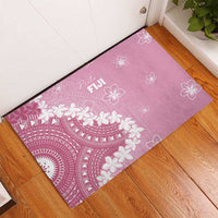 Bula Fiji Women's Day Rubber Doormat Pink Masi Tapa