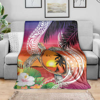Polynesian Dreamy Turtle Blanket Sunset Scenery LT7 - Polynesian Pride