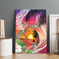 Polynesian Dreamy Turtle Canvas Wall Art Sunset Scenery LT7 - Polynesian Pride