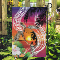 Polynesian Dreamy Turtle Garden Flag Sunset Scenery LT7 Garden Flag Art - Polynesian Pride