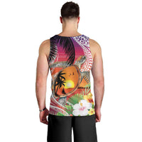 Polynesian Dreamy Turtle Men Tank Top Sunset Scenery LT7 - Polynesian Pride