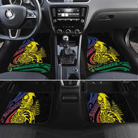 New Caledonia Kanaky Car Mats Stylized Fleche Faitiere With Kagu Bird