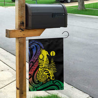 New Caledonia Kanaky Garden Flag Stylized Fleche Faitiere With Kagu Bird