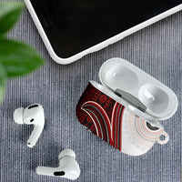 Bula Fiji Vintage Tapa AirPods Case Kaivity Masi Wave Motifs - Red LT7 - Polynesian Pride