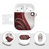 Bula Fiji Vintage Tapa AirPods Case Kaivity Masi Wave Motifs - Red LT7 - Polynesian Pride
