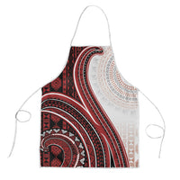Bula Fiji Vintage Tapa Apron Kaivity Masi Wave Motifs - Red LT7 Red - Polynesian Pride