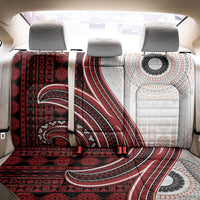 Bula Fiji Vintage Tapa Back Car Seat Cover Kaivity Masi Wave Motifs - Red LT7 - Polynesian Pride