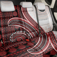 Bula Fiji Vintage Tapa Back Car Seat Cover Kaivity Masi Wave Motifs - Red LT7 - Polynesian Pride
