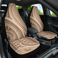 Bula Fiji Vintage Tapa Car Seat Cover Kaivity Masi Wave Motifs - Mocha LT7 One Size Beige - Polynesian Pride