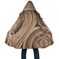 Bula Fiji Vintage Tapa Cloak Kaivity Masi Wave Motifs - Mocha LT7 Unisex Beige - Polynesian Pride
