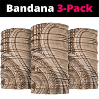 Bula Fiji Vintage Tapa Neck Gaiter Kaivity Masi Wave Motifs - Mocha LT7 package One Size: 25*50cm Beige - Polynesian Pride