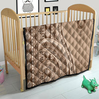 Bula Fiji Vintage Tapa Quilt Kaivity Masi Wave Motifs - Mocha LT7 - Polynesian Pride
