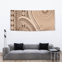 Bula Fiji Vintage Tapa Tapestry Kaivity Masi Wave Motifs - Mocha LT7 - Polynesian Pride