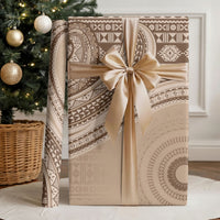 Bula Fiji Vintage Tapa Wrapping Paper Kaivity Masi Wave Motifs - Mocha LT7 - Polynesian Pride