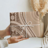 Bula Fiji Vintage Tapa Wrapping Paper Kaivity Masi Wave Motifs - Mocha LT7 - Polynesian Pride