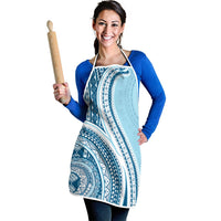 Bula Fiji Vintage Tapa Apron Kaivity Masi Wave Motifs - Turquoise LT7 - Polynesian Pride