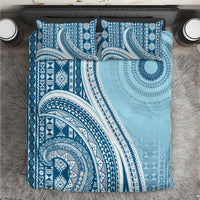 Bula Fiji Vintage Tapa Bedding Set Kaivity Masi Wave Motifs - Turquoise LT7 Turquoise - Polynesian Pride