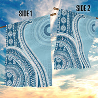 Bula Fiji Vintage Tapa Garden Flag Kaivity Masi Wave Motifs - Turquoise LT7 - Polynesian Pride