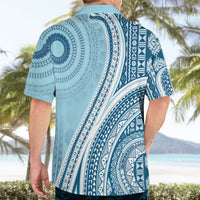 Bula Fiji Vintage Tapa Hawaiian Shirt Kaivity Masi Wave Motifs - Turquoise LT7 - Polynesian Pride