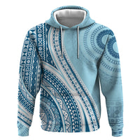 Bula Fiji Vintage Tapa Hoodie Kaivity Masi Wave Motifs - Turquoise LT7 Pullover Hoodie Turquoise - Polynesian Pride