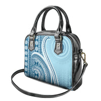 Bula Fiji Vintage Tapa Shoulder Handbag Kaivity Masi Wave Motifs - Turquoise LT7 - Polynesian Pride