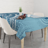 Bula Fiji Vintage Tapa Tablecloth Kaivity Masi Wave Motifs - Turquoise LT7 - Polynesian Pride