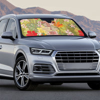 Mahalo Hawaii - Ka Pule a ka Haku Auto Sun Shade Tropical Flowers