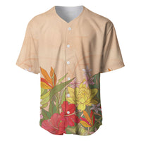 Mahalo Hawaii - Ka Pule a ka Haku Baseball Jersey Tropical Flowers