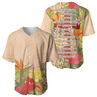 Mahalo Hawaii - Ka Pule a ka Haku Baseball Jersey Tropical Flowers